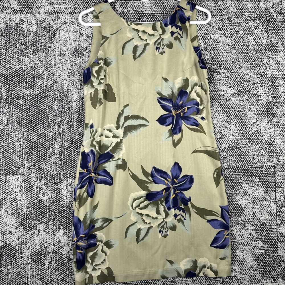 Tommy Bahama Silk Sheath Dress Women 6 Back Zip Floral Sleeveless Tropical Beach